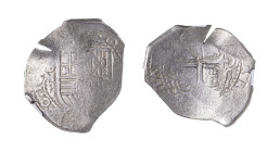 Mexico, Philip IV, 1621-1665. Cob 8 Reales, ND (1634-1665) Mo P, Mexico City mint, assayer P (KM45).

Attractive details despite its test cut.   Gra...