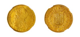 Mexico, Charles III, 1760-1788. AV 8 Escudos, 1771 Mo MF, Mexico City mint, assayer MF (KM155; Fr. 29, Onza 758).

Very strong details with much rem...