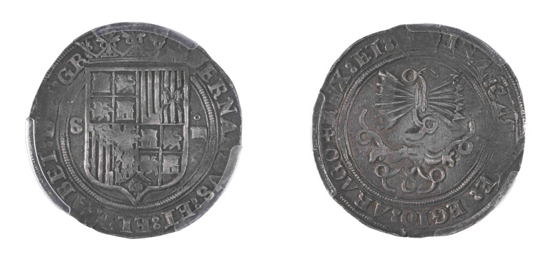 Spain, Ferdinand and Isabella, 1474-1504. Cob 4 Reales, ND (1474-1504) S*, Sevil...