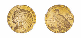 USA. AV 5 Dollars, 1908, Indian Head, Philadelphia mint (KM129).

Excellent details and attractive golden fields.  Graded AU55 NGC.