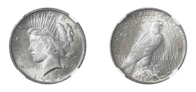 USA. Dollar "Peace Dollar", 1922, Philadelphia mint (KM150).

Sharp details with full lustre on both sides.

Graded MS63 NGC.
