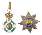 Greece. Grand Commander of the Order of the Redeemer (Order of the Saviour) consisting of the cross (without ribbon) and the star. In silver and ename...