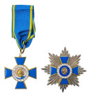 Greece. Grand Commander of the Order of Honour consisting of Cross and Star. Silver and enamels. Cross: height 57mm (excluding riband carrier), width ...