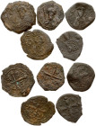Byzantine  Nummus ND Lot of 5 Coins