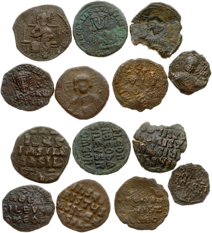 Byzantine Empire. Follis ND. Copper 38.22 g. Lot of 7 voins
