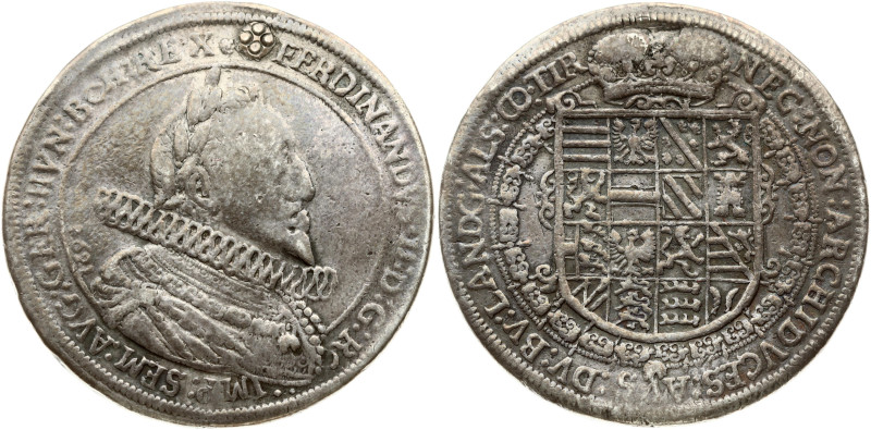 Holy Roman Empire, Alsace. Ferdinand II(1619-1637). Taler 1621, Ensisheim. Silve...