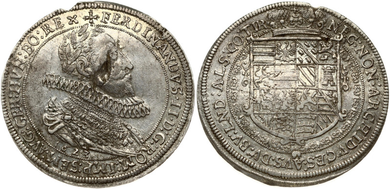 Holy Roman Empire, Alsace. Ferdinand II (1619-1637). Taler 1623 Ensisheim. Silve...