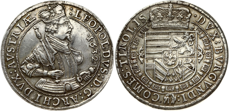 Holy Roman Empire, Tyrol. Taler 1632, Hall mint. Leopold V Archduke (1619-1632)....