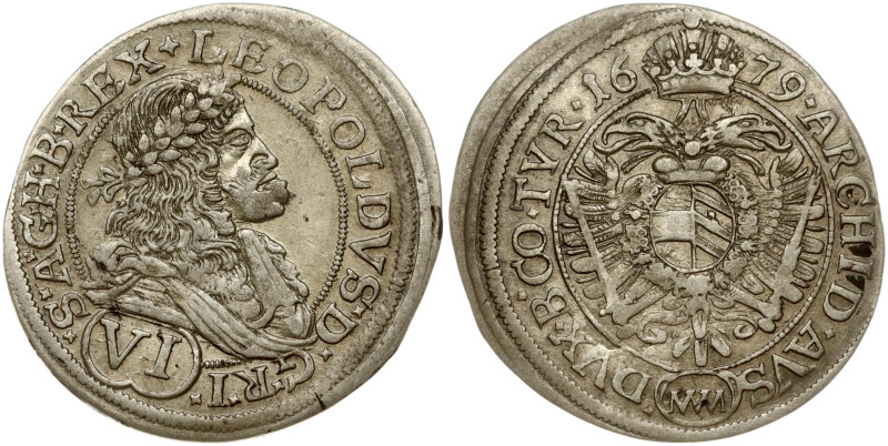 Holy Roman Empire, Austria. Leopold I (1657-1705). 6 Kreuzer 1679 MM, Vienna. Si...