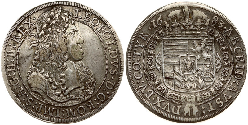 Holy Roman Empire, Tyrol. Leopold I (1657-1705). Taler 1683 Hall. Silver 28.29 g...