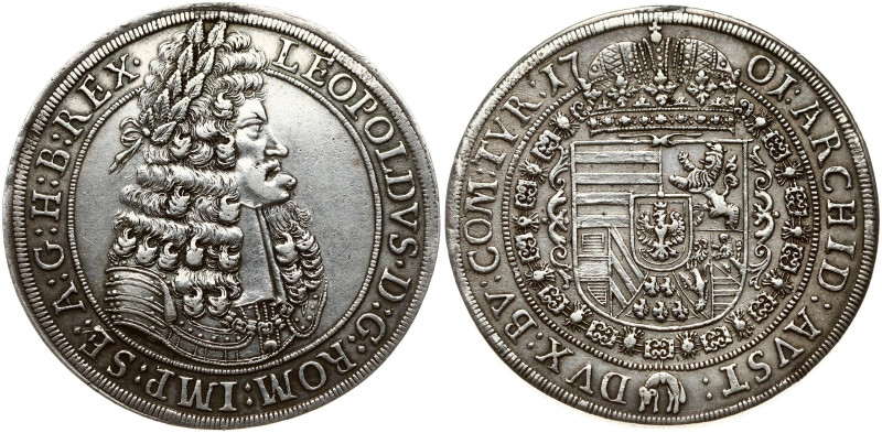 Holy Roman Empire, Tyrol. Leopold I (1657-1705). Taler 1701 Hall. Silver 28.29 g...