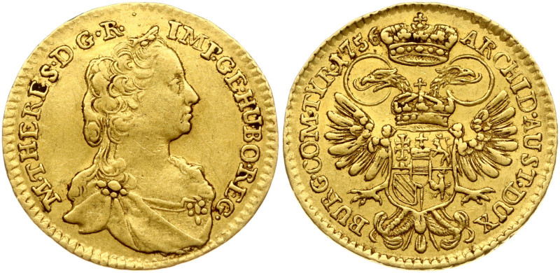 Holy Roman Empire, Austria. Maria Theresia (1740-1780). Ducat 1756, Vienna. Gold...