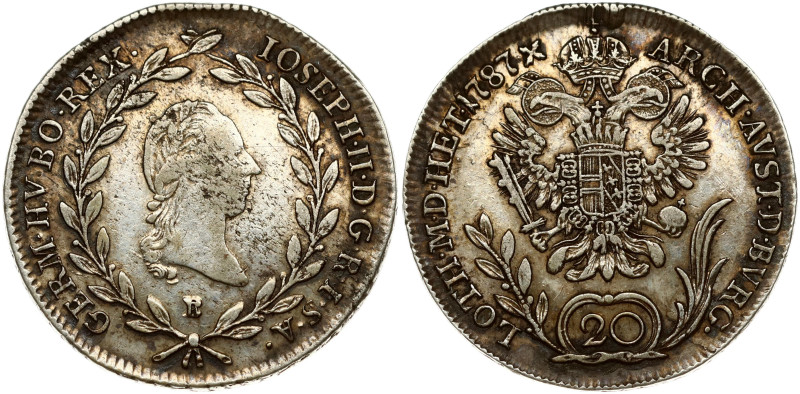 Holy Roman Empire. Joseph II(1780-1790). 20 Kreuzer 1787. Silver. KM-2069.