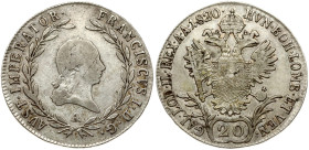 Austria 20 Kreuzer 1820 A