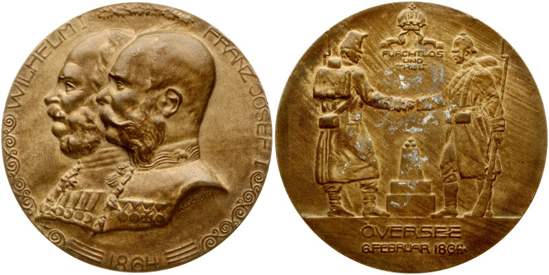 Austria. Medal 1864 on Second Schleswig War, by W.Gosser. Bronze 50 mm, 55.46 g.