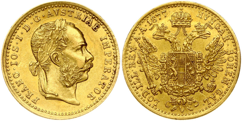 Austria. Franz Joseph I (1848-1916). Ducat 1877. Gold 3.47 g. Fr. 493; KM-2267.
