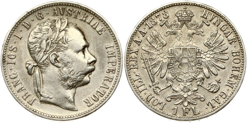 Austria. Franz Joseph I (1848-1916). 1 Florin 1878. Silver 12.32 g. KM-2222.