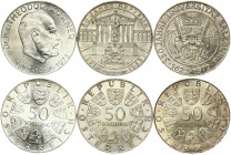 Austria 50 Schilling (1968-1973) Commemorative issue Lot of 3 Coins