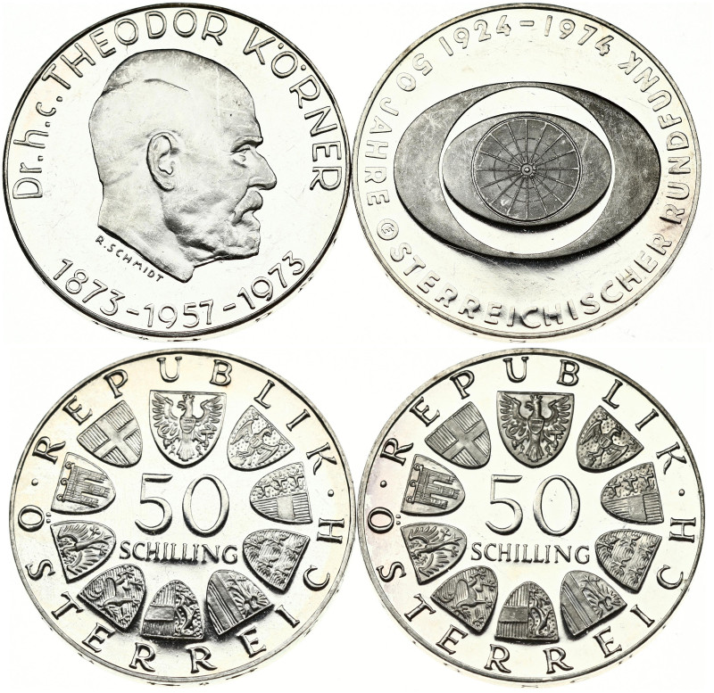 Austria 50 Schilling (1973-1974) Commemorative issue. 100th Anniversary of birth...