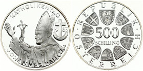 Austria 500 Schilling 1983 Catholic Day - Pope's Visit