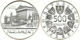 Austria 500 Schilling 1983 Centennial - Parliament Building