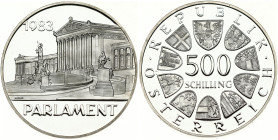 Austria 500 Schilling 1983 Centennial - Parliament Building