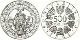 Austria 500 Schilling 1986 500th Anniversary - First Thaler Coin Struck at Hall Mint