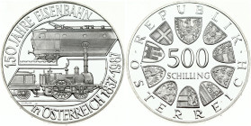 Austria 500 Schilling 1987 150th Anniversary - Austrian Railroad
