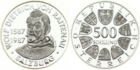 Austria 500 Schilling 1987 400th Anniversary - Birth of Salzburg's Archbishop von Raitenau