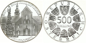 Austria 500 Schilling 1987 800th Anniversary - Holy Cross Church