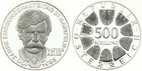 Austria 500 Schilling 1988 100th Anniversary - Victor Adler and Christian Socialist Party