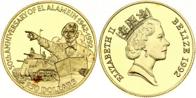 Belize 250 Dollars 1992 El Alamein - Montgomery