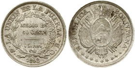 Bolivia 50 Centavos 1892 PTS CB