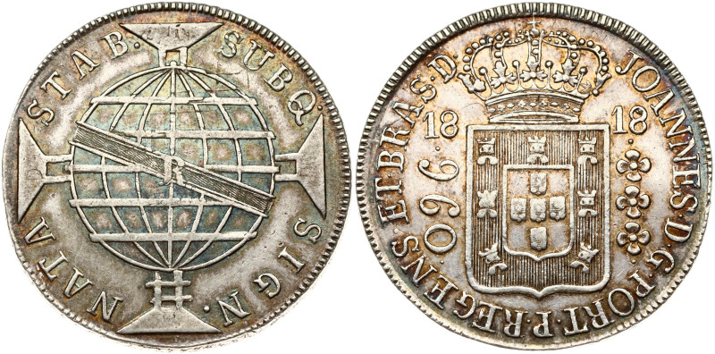 Brazil. John VI the Clement (1816-1822). 960 Reis 1818 R. Silver 26.82 g. KM-307...