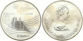 Canada 5 Dollars 1976 Olympic village