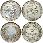 Denmark 2 Kroner 1888 & 1892 Lot of 2 Coins