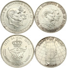 Denmark 2 Kroner 1953 & 5 Kroner 1960 Lot of 2 Coins