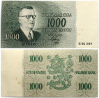 Finland 1000 Markkaa 1955 Juho Kusti Paasikivi
