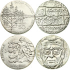 Finland 10 Markkaa 1970  & 50 Markkaa 1985 Lot of 2 Coins