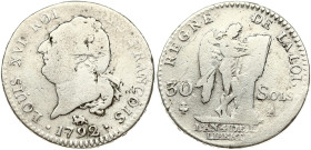 France 30 Sols 1792 A