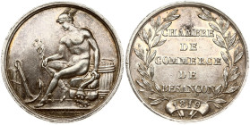 France Medal  1819 Chamber of Commerce of Besançon