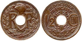 French Indochina 1/2 Centime 1938