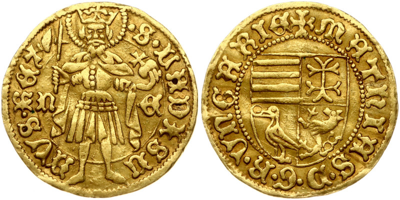 Hungary. Matthias Corvinus (1457-1490). Goldgulden ND (1458-1470). Gold 3.43 g. ...