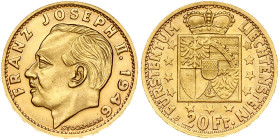 Liechtenstein 20 Franken 1946 B