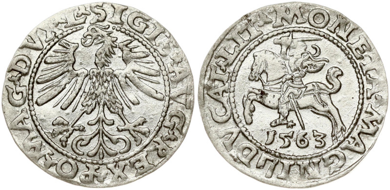 Lithuania. Zygmunt II August (1547-1572). Polgrosz 1563, Vilnius. Variety with s...