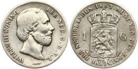Netherlands 1 Gulden 1857