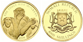 Somalia 4000 Shillings 2006 Three Wise Monkeys