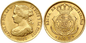 Spain 100 Reales 1862