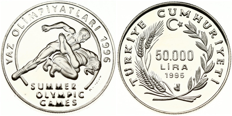 Turkey 50 000 Lira 1995 Summer Olympic Games. Summer Olympic Games 1996. Silver ...