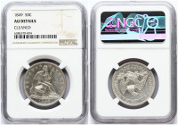 USA Half Dollar 1849 NGC AU DETAILS